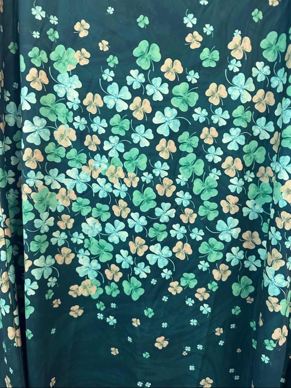 4X St. Patrick’s Day Green Clover-Print Midi Dress with Scoop Neck - Picture 3 of 5